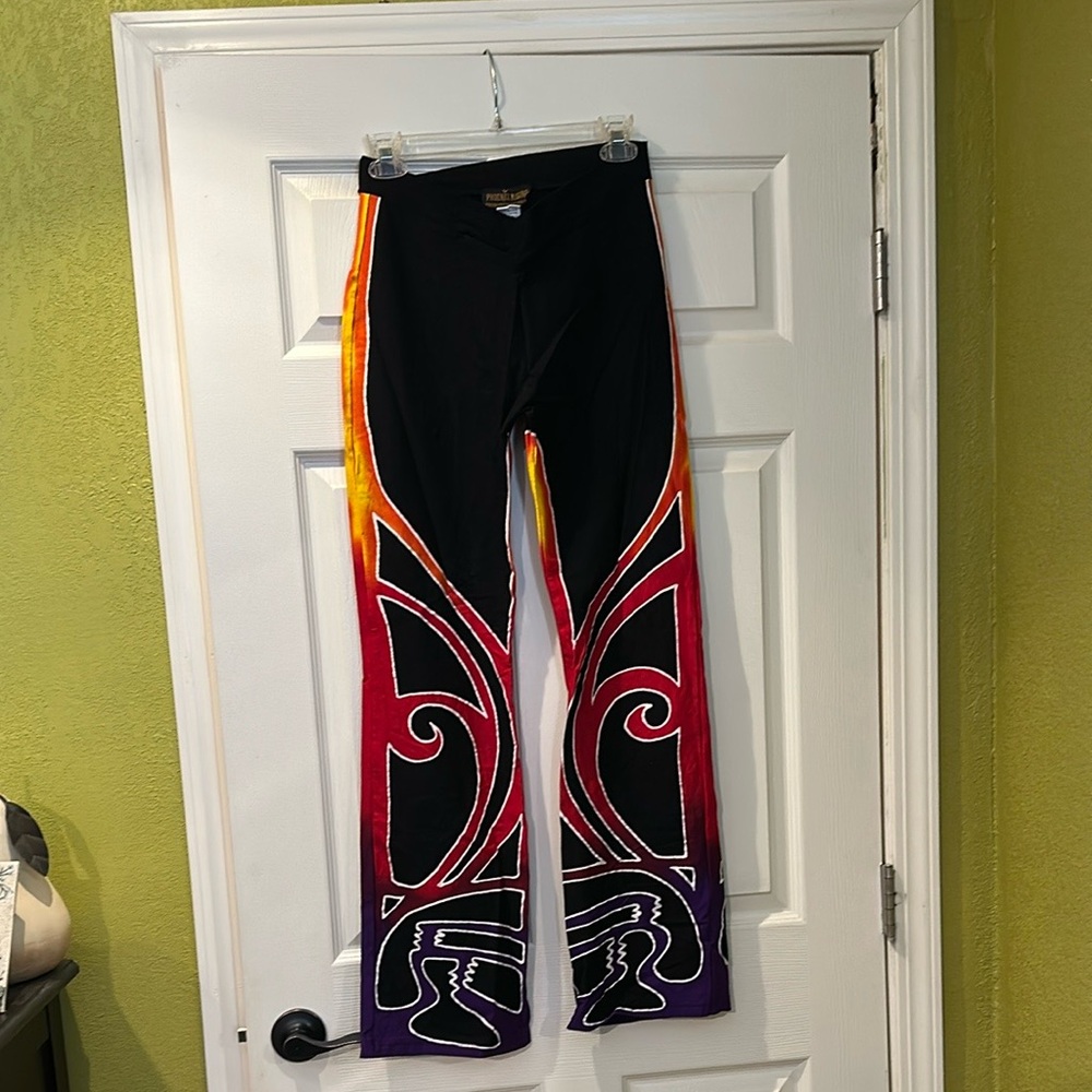 Phoenix Rising Design boot cut yoga pants.